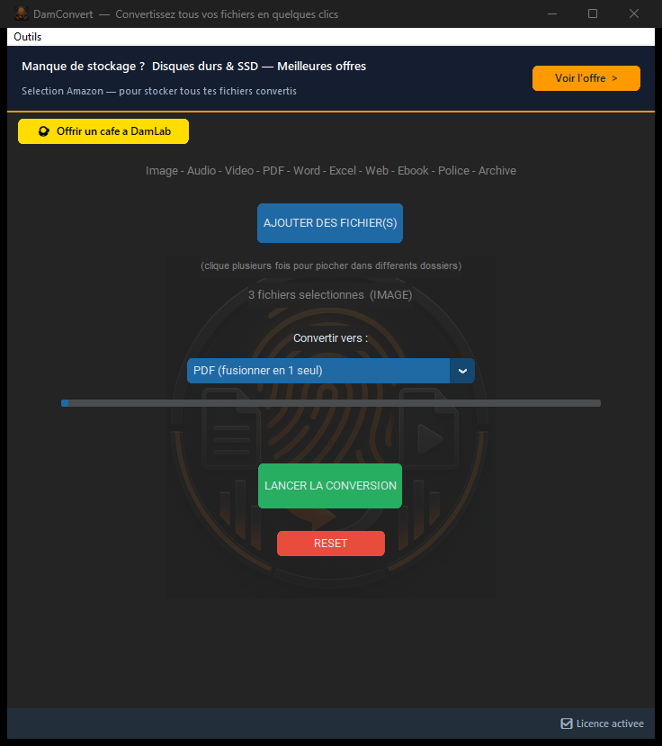 DamConvert — Licence à vie